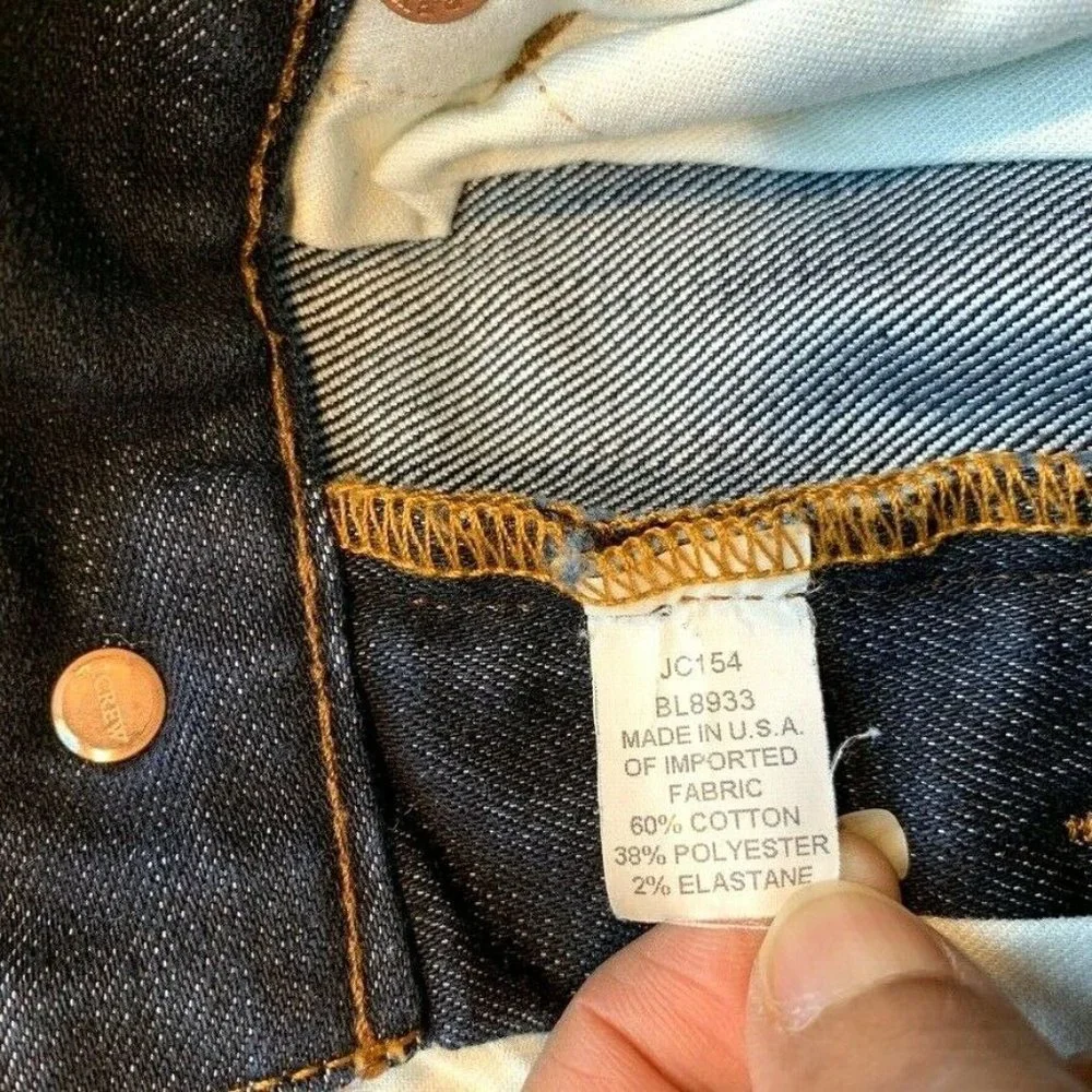 J Crew Toothpick Ankle Jeans Womens 26 (29x28) Skinny Stretch USA Dark Denim NEW